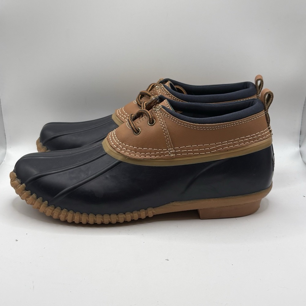 Lands' End Ankle Duck Boot Women U.S. 8 B Hazelnut Navy Blue 519251 Hiking